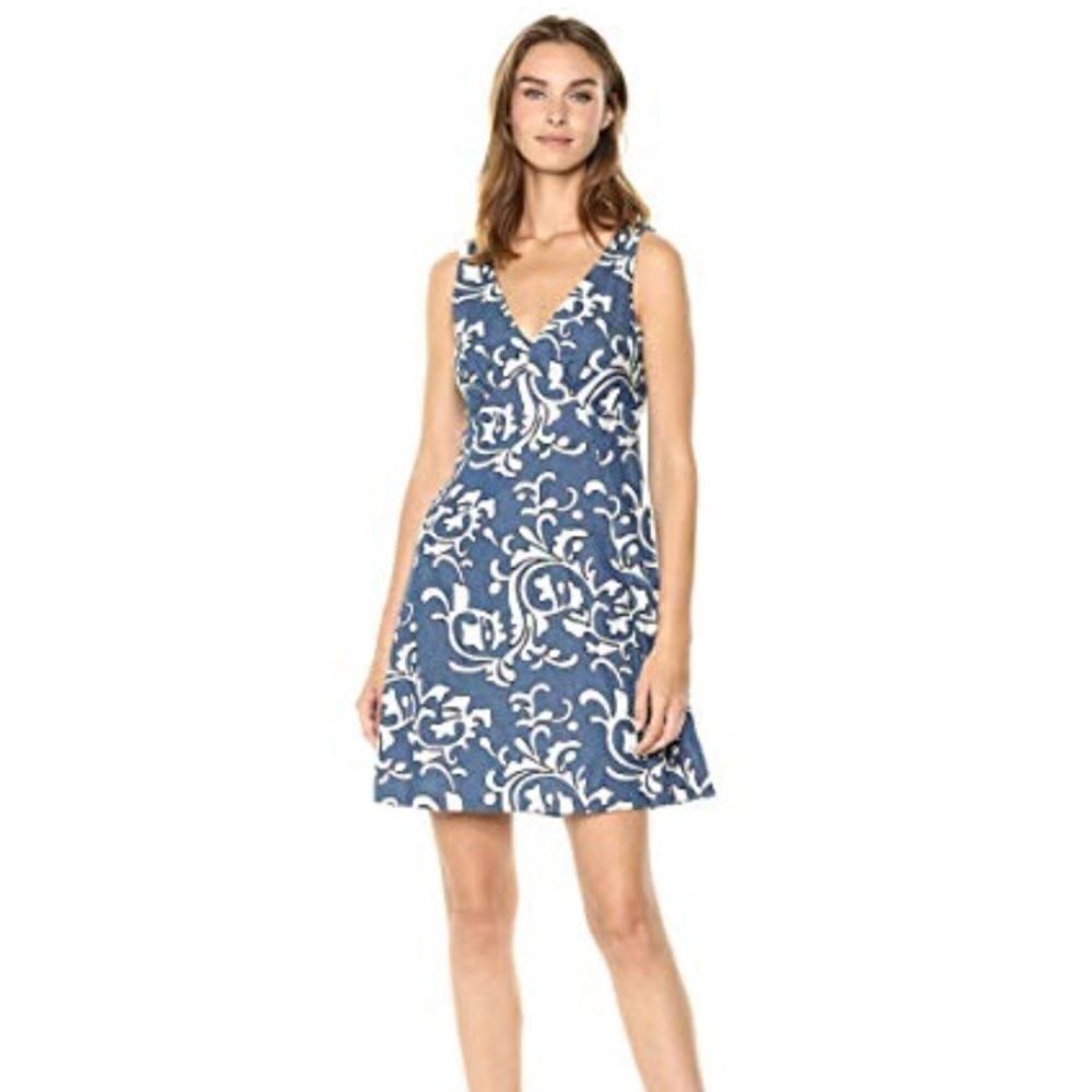 NicoleβMillerΒ BlueβandβWhiteβDressβSizeβ14